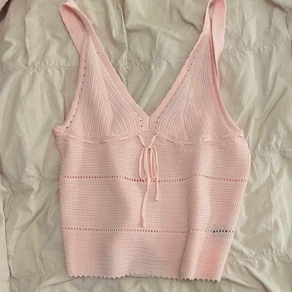 SHEIN Pink Knit Tank Top